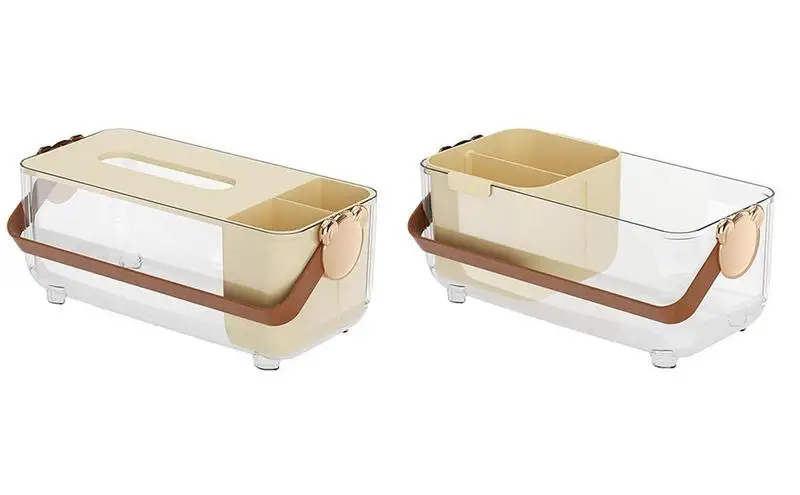

Tissue Box Cover portable dustproof tissue paper cover reuseable tissue box holder multipurpose transparent Paper Holder