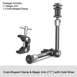 Adjustable Friction Magic Arm with Multi-Threaded Clamp for LCD Monitor and LED Light (11 inches Kit 1498B)
