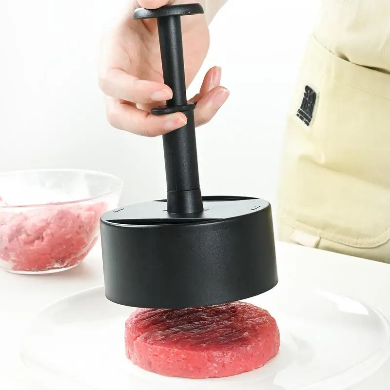 

Hamburger Patty Maker Press Stuffed Burger Press And Mold Non-Stick Round Manual Adjusted Kitchen Beef BBQ Tools Meat Press