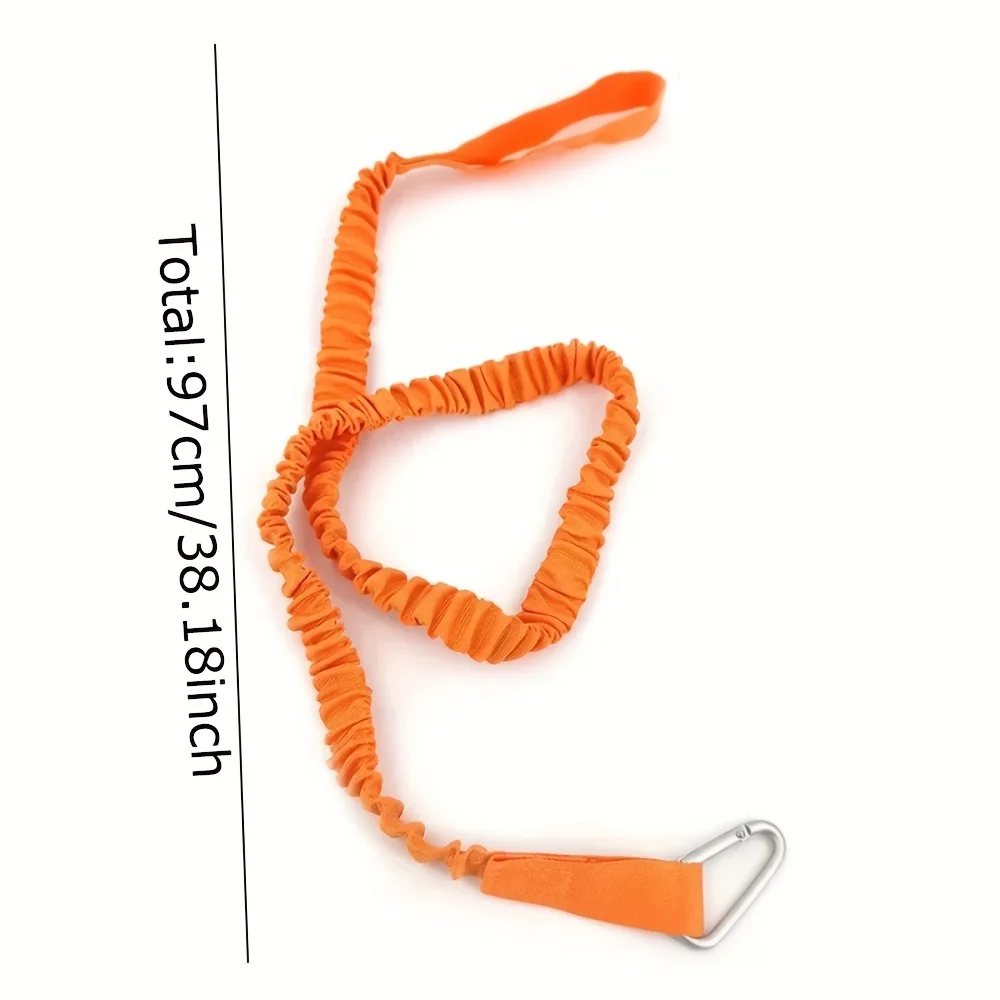 1PC Elastic Kayak Paddle Leash Adjustable with Safety Hook Fishing Rod Pole Coiled Lanyard Cord Tie Rope Rowing Boat Accessories 5