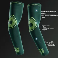 LOOGDEEL Ice Silk Cycling Sports Sleeve Running Fishing Sunscreen Arm Support Men Women Cool Feeling Breathable Arm Sleeves 2