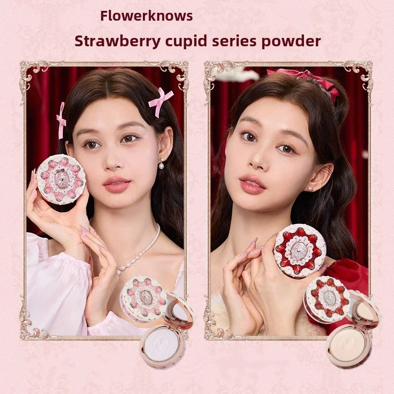 Flower Knows Strawberry Cupid Collection Make Up Sets Cosmetics Full Set Palette Pressed Powder Blush Lipstick Mystery Box 6
