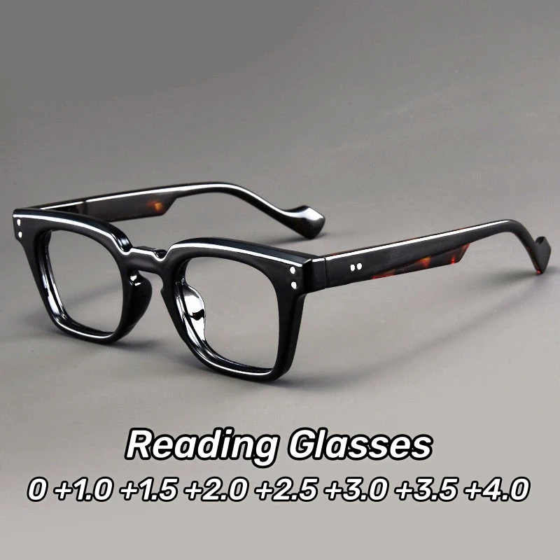 Men Square Reading Glasses Anti Blue Light Eyewear Trend Ultra-lightweight Round Frame Women Presbyopic Eyeglasses Frame Unisex reading glasses