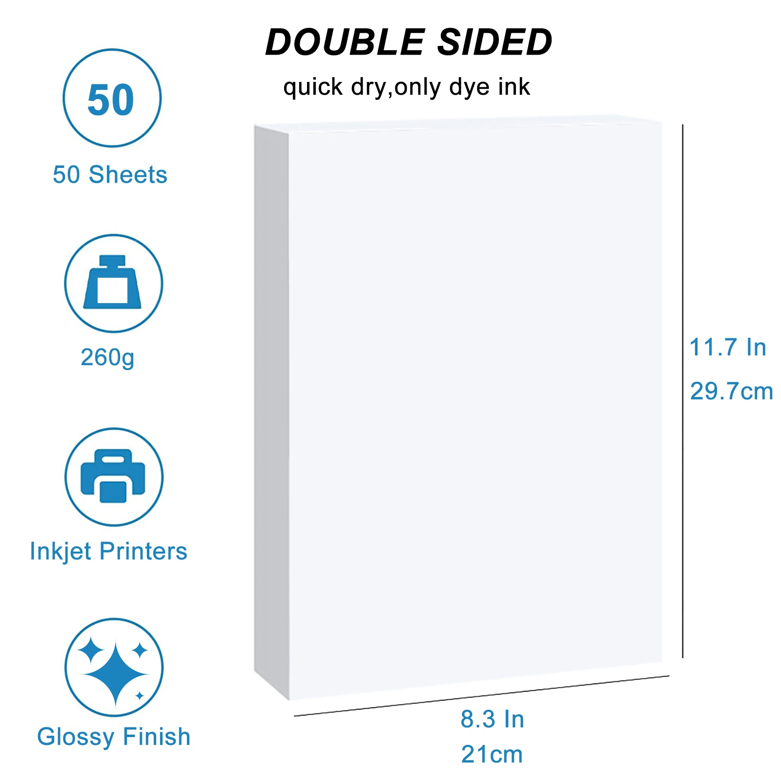 ESHANG مزدوج الجوانب A4 120/140/160/180/200G 50 ور...