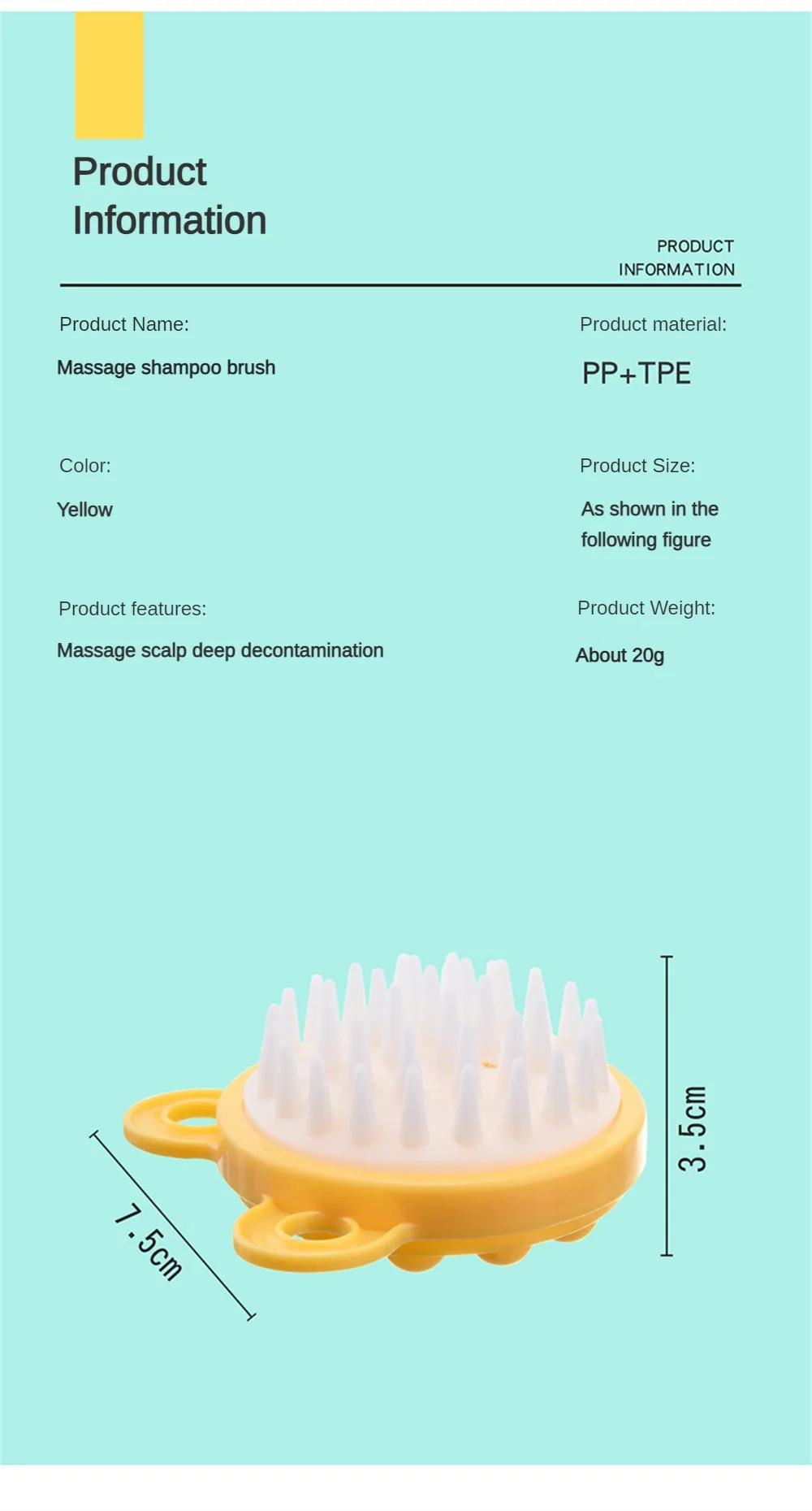 Description Picture 5 of itemHair Care Highly Recommended Relieves Itching And Dandruff Portable Relax Cleaning Brush Japanese Scalp Massager Scalp Care Abs