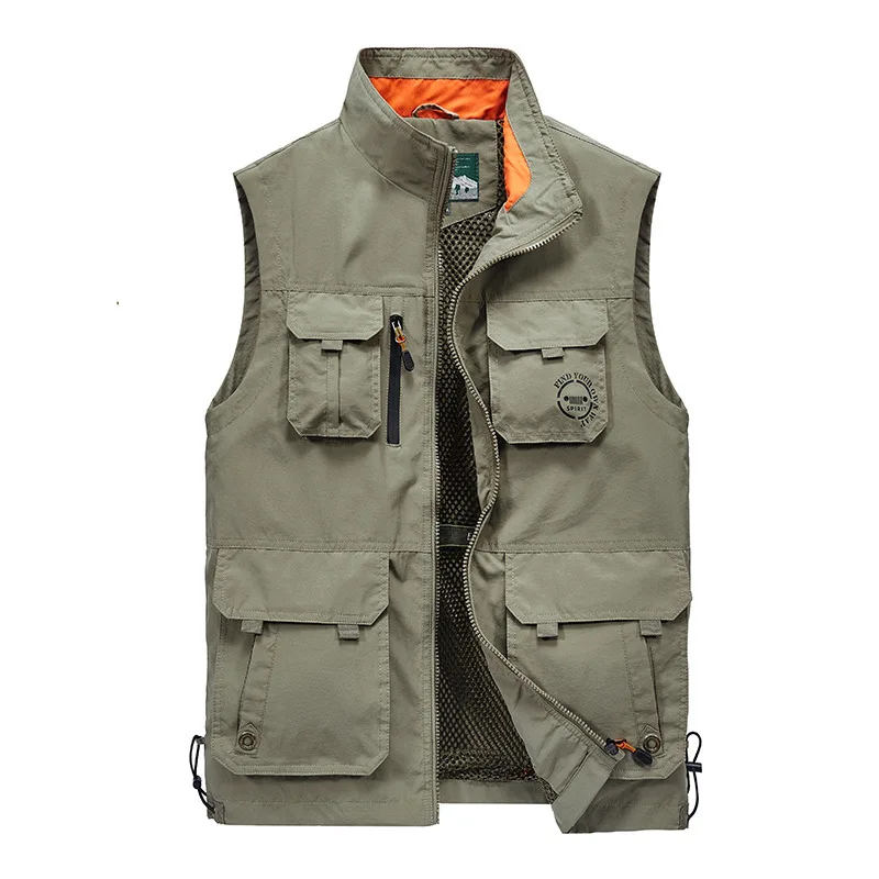 Hommes Utilitaire Gilet Veste sans Manche Gilet Randonnée Camping Pêche