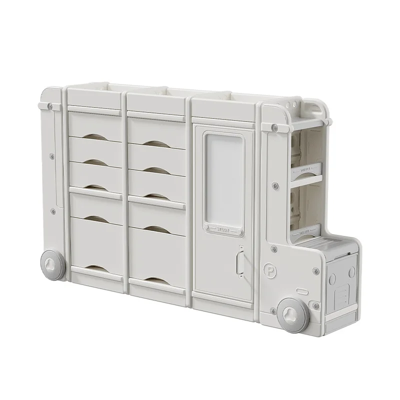 Kids Toy Organizers and Storage Bins, Multi-Layer Storage Cabinet Organizer, Multipurpose Bookshelf and Toy Box Floor Standing