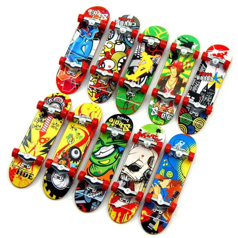 Plastic Finger Scooter Two Wheels Fingerboard Set Mini Skate Parts Mini Skateboarding Deck Fingertip Desk Funny Toys Kids