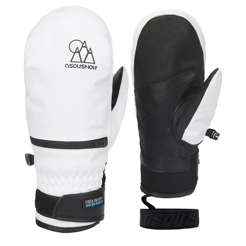 2025 New Men Women Snowboarding Mittens Waterproof Windproof Warm Profession Sheepskin Skiing Glove Inner Five Finger Ski Gloves 4