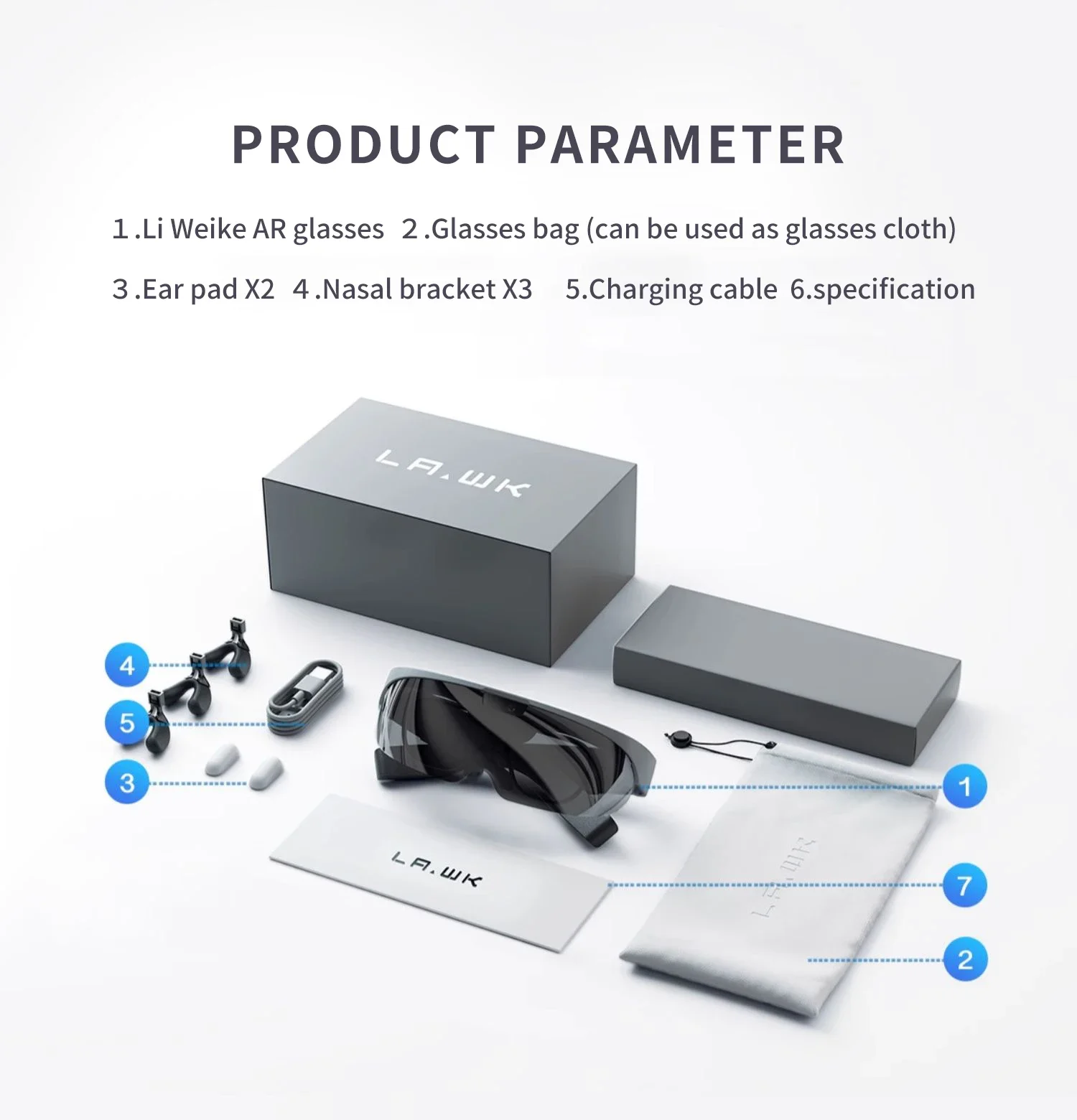 Lakw 316 Inch AR Hardware 4K HD Shooting Smart Remote Control Glasses 3D Style Camera AR+AI Video Technology Riding Glasses