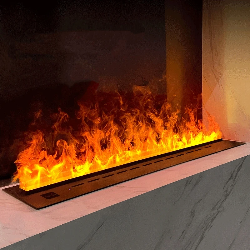 เตาผิงอัจฉริยะ 3 มิติ พร้อมไฟ LED จำลองเปลวไฟ ไอน้ำเพิ่มความชื้นในอากาศ สำหรับห้องนั่งเล่น ควบคุมด้วยรีโมท พร้อมระบบพ่นไอน้ำเสมือนจริง 1