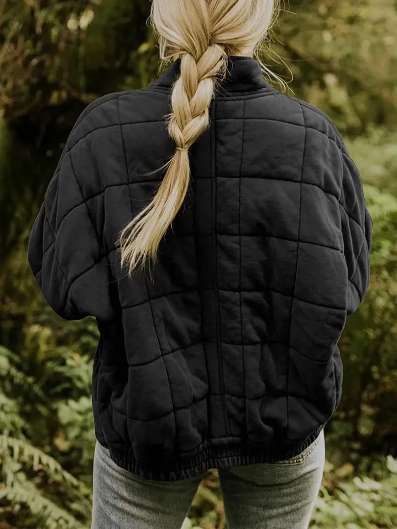 Women Fashion Simple Coats Women Elegant Spring Soft Stand Collar Cotton Jackets Female Ladies 2023 Casual Winter Warm Parkas