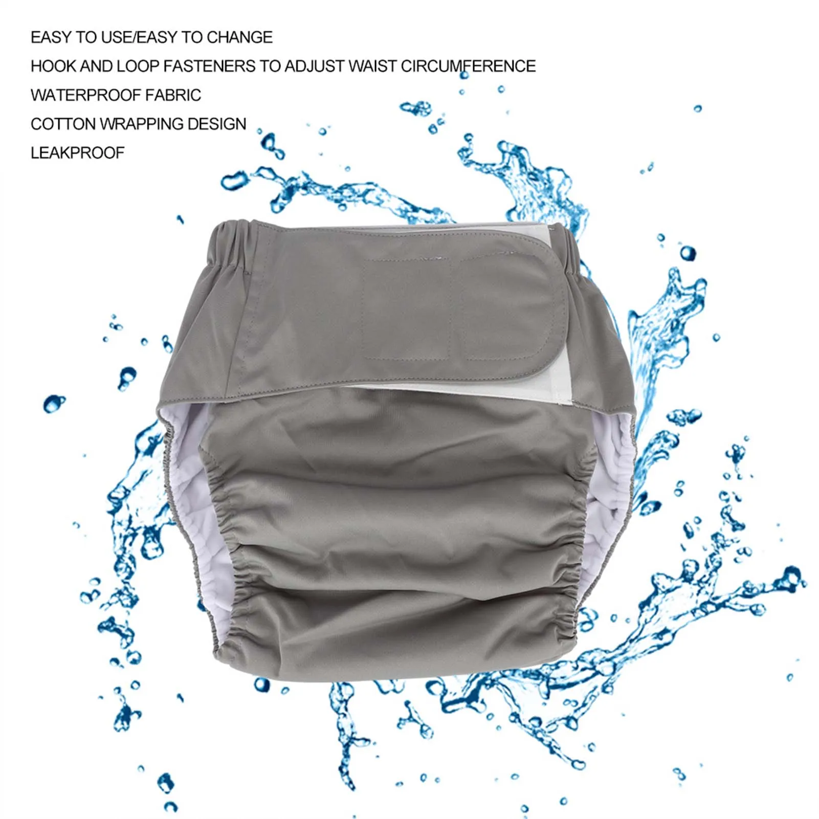 Adult Diapers Diapers Elderly Diapers Waterproof Diapers Waterproof Washable Reusable Adult Elderly Cloth Diapers Pocket Nappies 5