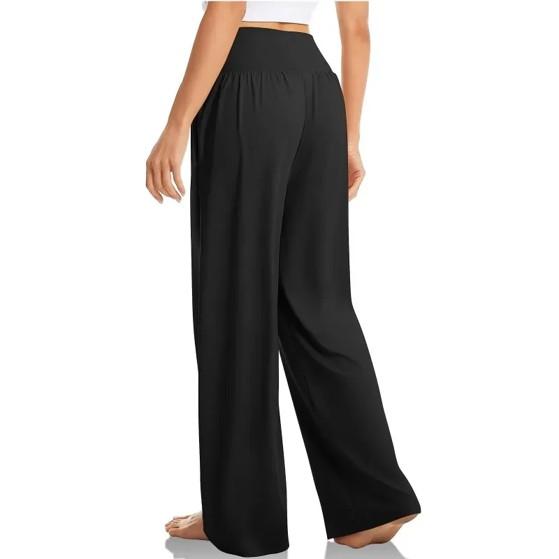 Women's Pants Casual Loose Wide Leg Cozy Yoga Sweatpants Comfy High Waist Sports Athletic Lounge Pants with Pockets 2024 YDL42