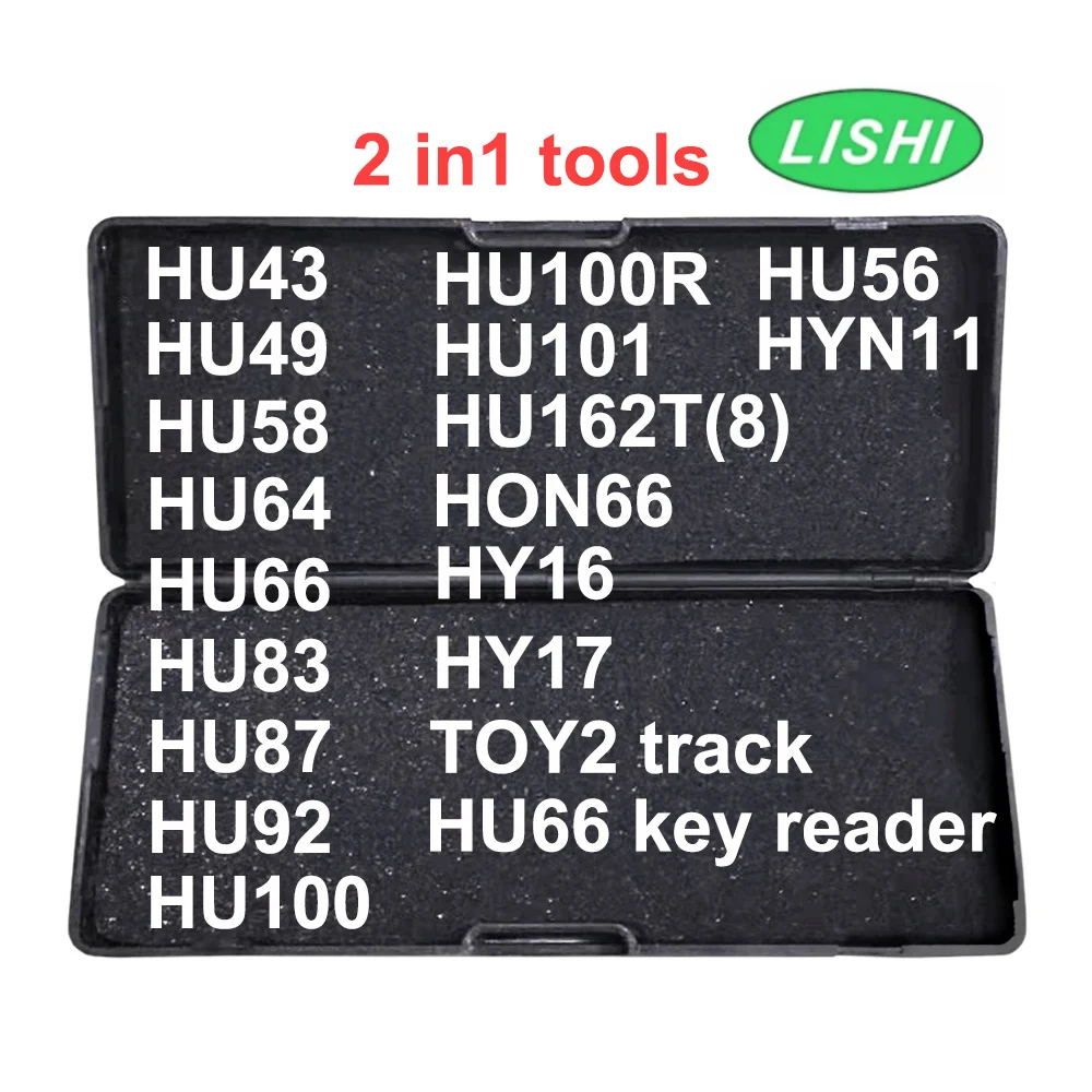 

Lishi 2 в 1 HU43 HU49 HU64 HU66 HU83 HU87 HU92 HU100 HU100R HU101 HU162T8 HU56 HY16 HY17 HON66 TOY2 HYN11
