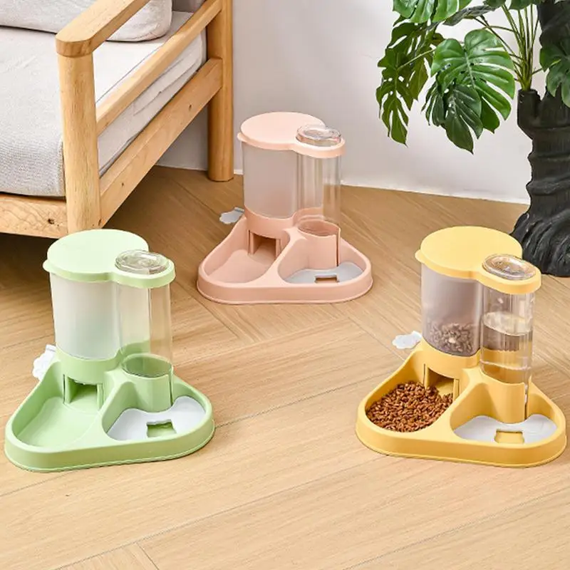

Automatic Pet Feeder Food And Water Feeder Transparent 2 In 1Feeding Tool For Cats dogs Water Dispenser Automatic Pet Feeder