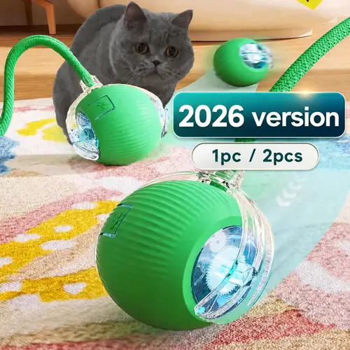 New Cat Interactive Ball Toy Automatic Rolling Cat Ball Rechargeable Smart Kitten Interactive Toy Intelligent Balls Toy for Cat