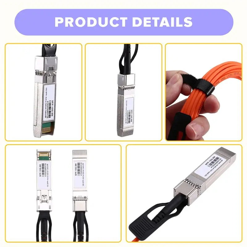 [EYELNEW】 Mikrotik 스위치 호환 10G SFP+ AOC OM2 케이블 10Gbps 5M LSZH 10G SFP+ AOC Om2cable