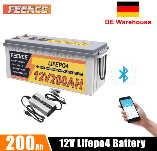 LiFePO4 Akku 12V 200Ah 2560Wh