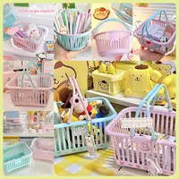 Storage Basket Shopping Basket Kids Grocery Basket with Handles Small Retail Shopping Baskets for Party Favors, Storage 1
