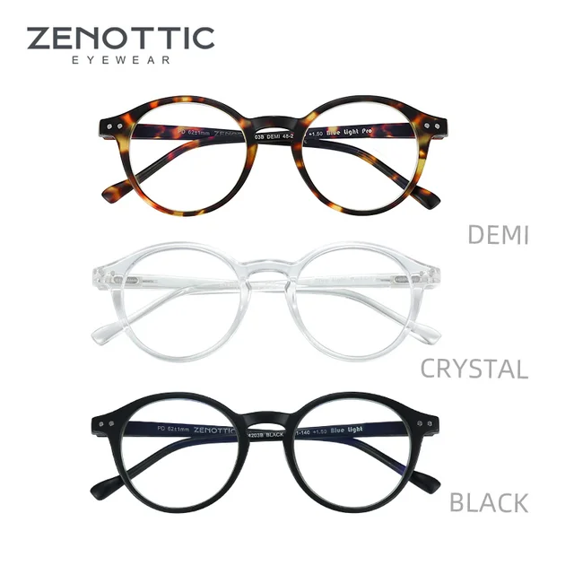 ZENOTTIC  Anti Blue Light Blocking Reading Glasses Women Men Anti-Glare Presbyopic Computer Eyeglasses Diopter from +0 to +4.0