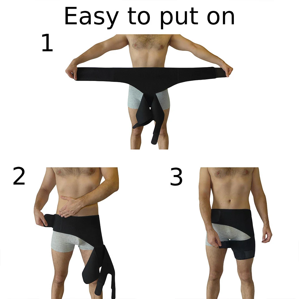 Compression Hip Brace Groin Wrap for Pain Relief Thigh Compression Sleeve Support for Hip Flexor Arthritis Pulled Muscle