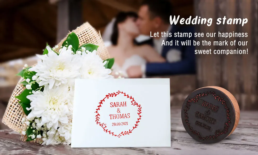 Description Picture 6 of itemCustom Large Size Stamp Wooden Rubber Stamp Personalised Packaging Stamps Wedding Invitation Seals Gift DIY Scrapbooking