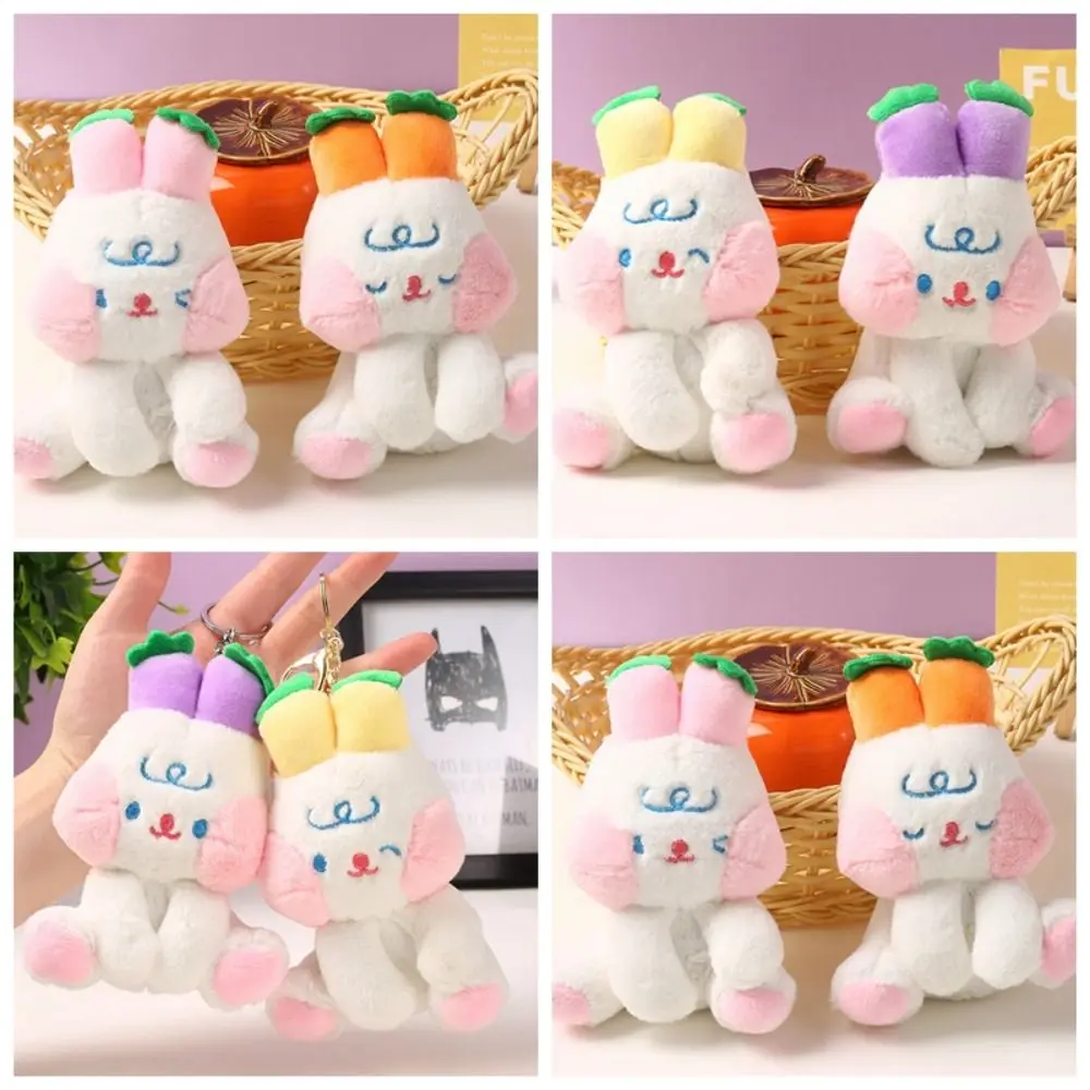 

Fragrance Radish Rabbit Keychain Cartoon Funny Rabbit Plush Keyring Soft Creative Rabbit Doll Plush Pendant Bag Accessories