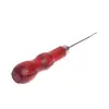 57QA Wooden Handle Sewing Awl Hand Stitcher Leather Craft Tip Shoe Repair Puncher Positioning Drill Sewing Needle Hook Tool - Image 4