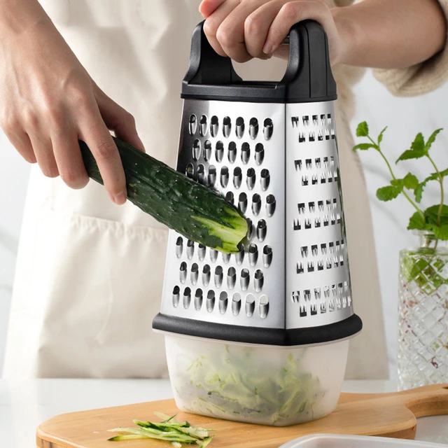 Four-side Box Grater Vegetable Slicer Tower-shaped Potato Cheese Grater  Multi-purpose Vegetable Cutter Kitchen Accessories - AliExpress