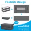 90L Under Bed Storage Containers  Foldable Closet Organizers Moving Bags with Clear Window and Reinforced Handles for Bedding 3