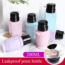 

Refillable Nail Polish Remover Liquid Container Tools Nail Remover Press Bottle Press Pumping Liquid Alcohol Container 200ml