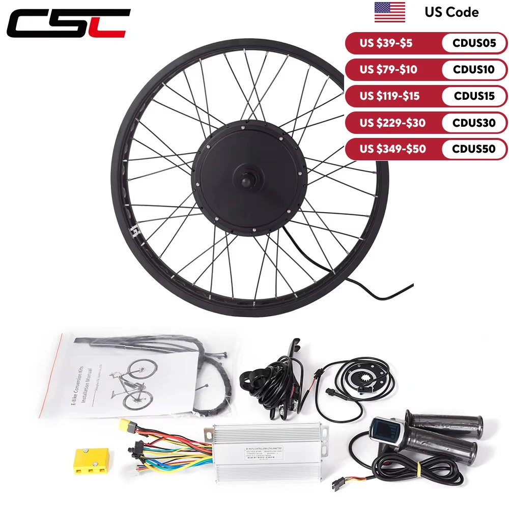 Ebike Motor Kit 48V 1500W for Snow Electric Bicycle 26inch x4.0 190mm