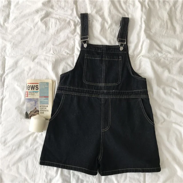 Summer Female Baggy High Waist Denim Overalls Shorts Lady Comfortable Thin Jeans Girls Korean Casual Fashion Short Pants