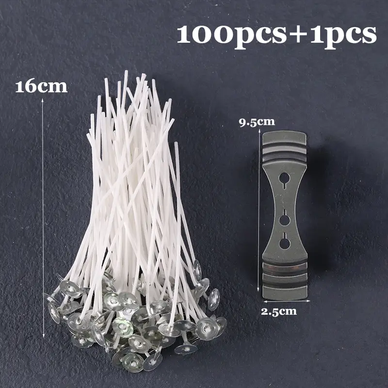 Smokeless Candle Wicks 2.6-20cm Pre-Waxed Cotton Core Wicks with Metal Sustainer Tabs DIY Handmade Candle Making Tools - Image 11