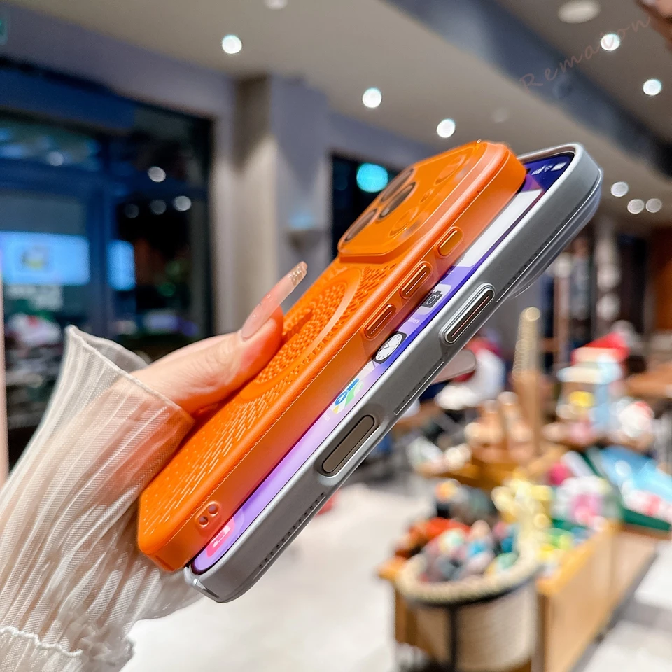 Luxurious Heat Dissipation Magnetic Phone Case with Wireless Charging Compatibility