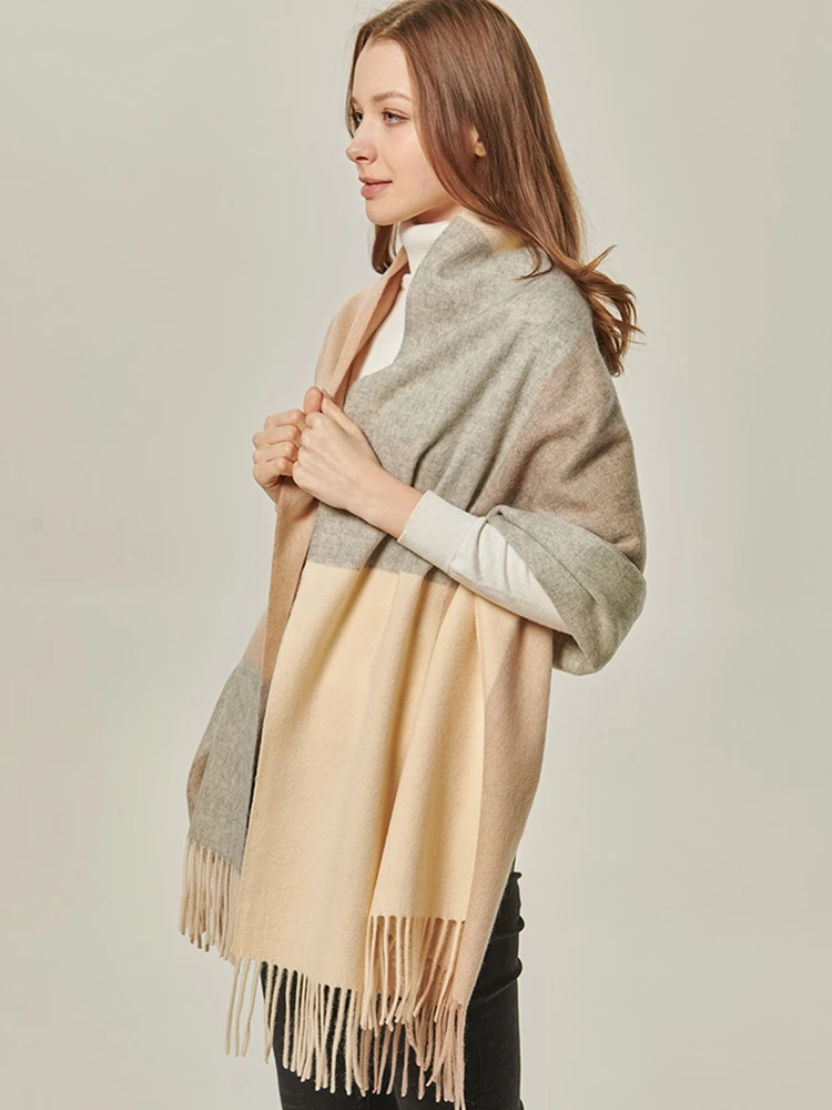 

Fashion Simle Tassel Cashmere Women Scarf Winter Thick Warm Female Shawls Cashmere Handfeeling Wraps Hijab Scarf Long