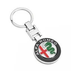 Premium Zinc Alloy Car Keychain for Alfa Romeo Enthusiasts (1pcs)