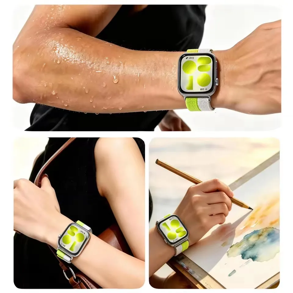 2-Pack Breathable Sport Nylon Loop Strap Bracelet
