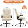 Computer Gaming Chair, Ergonomic Office Chair High Back Heavy Duty Task Desk Chair with Flip-up Arms, PU Leather 4