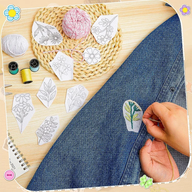 A4 Water Soluble Adhesive Embroidery Sticker with Peel-Off Backing