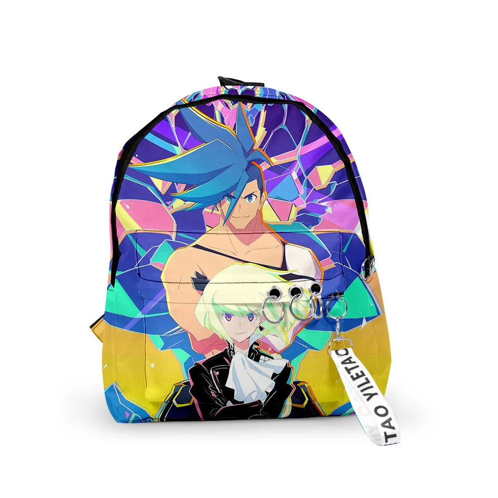 Classic PROMARE Notebook Backpacks Boys/Girls pupil School Bags 3D Print Keychains Oxford Waterproof Funny Cute Small Backpacks