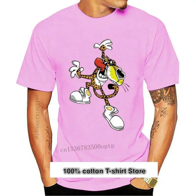 Camiseta De Algodon De Manga Corta Para Hombre, Camisa Negra De Cheetos Chester, Nueva
