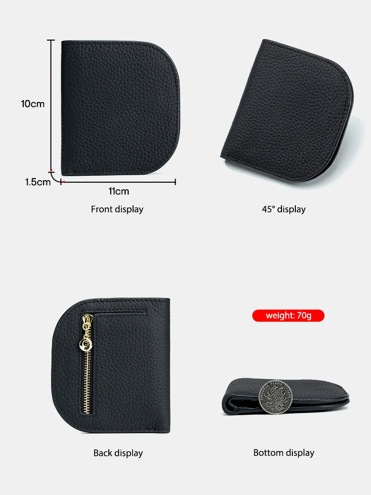 Zency Female Genuine Leather Wallet Multifunction Credit Card Bag Women Coin Purse Money Bags Fashion ID Package