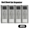 4Pcs Sheet Storage Box Organizer Foldable Window Label Blanket Bed Sheet Organizer Box Wardrobe Bed Clothes Storage Organizer 1