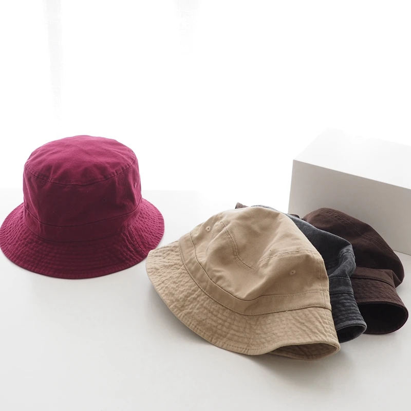 2023 New Big Head Plus Size Bucket Hat for Men Pure Cotton Bob