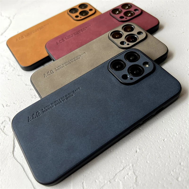 Custodia In Pelle Moda Per Iphone 14 Pro 14Pro Max Custodia Per Telefono Smerigliata Antiscivolo Per Iphone 12 12Pro 13 Pro 13Pro Max Custodia In Tpu 