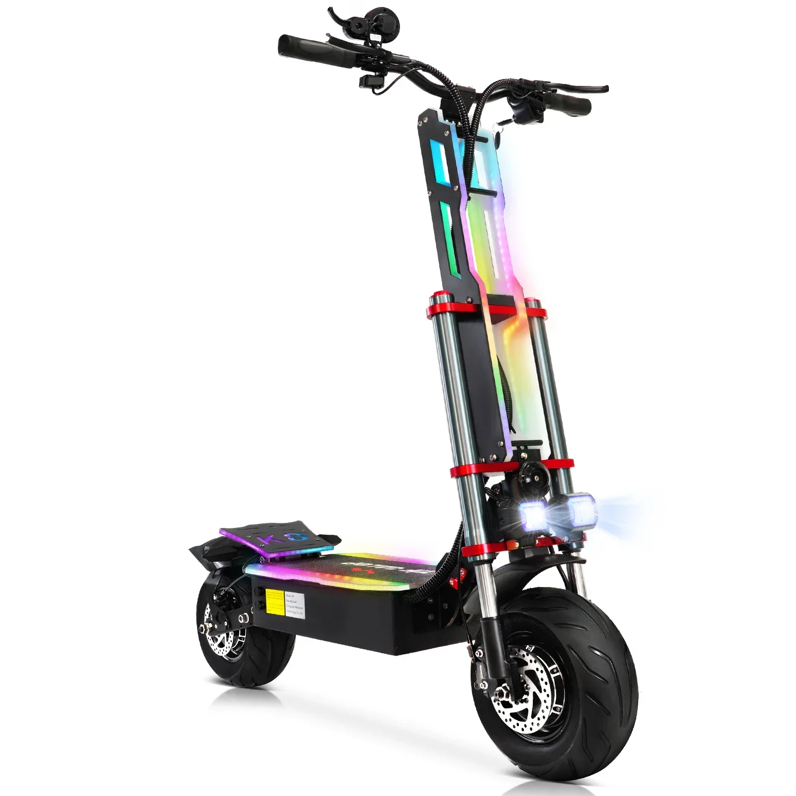 K8 Electric Scooter 6000W Dual Motor 60V 38Ah Battery 12 Inch Highway Tire Seat Foldable