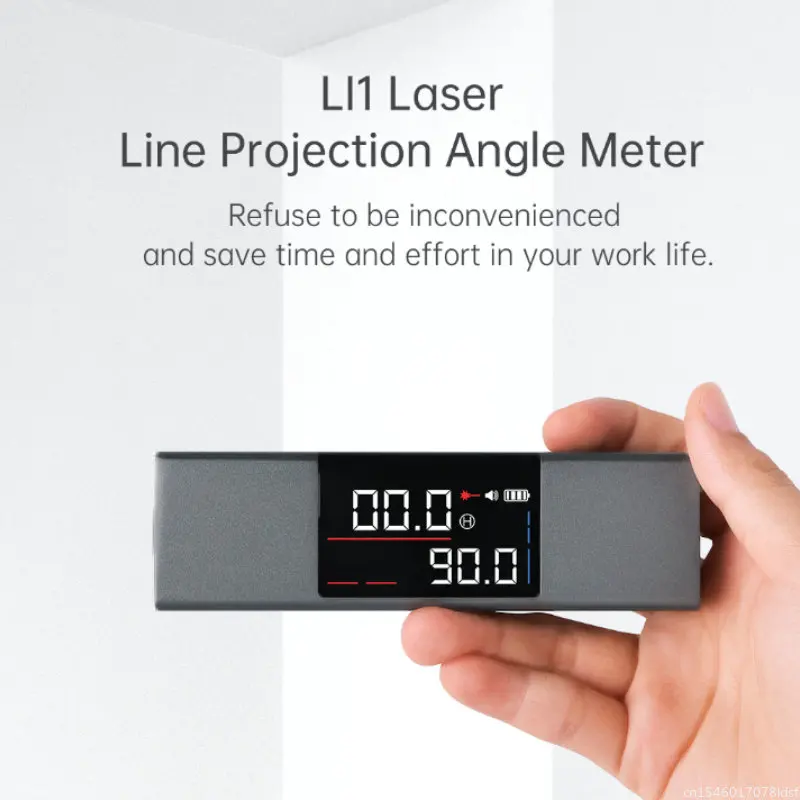 Laser Protractor Laser Angle Casting Instrument Real Time Angle Meter LI 1 Double-sided HD LED Screen