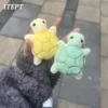 Mini cute turtle dog plush toy, squeaking dog teething sound toy, soft and safe, good for dental health, suitable for puppies 5